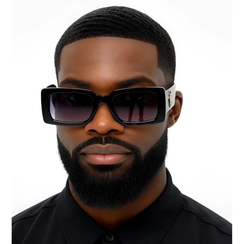Sunglasses Mens Square Black Lens Outdoor Style Elegant‎ UV400 Protection Cholo